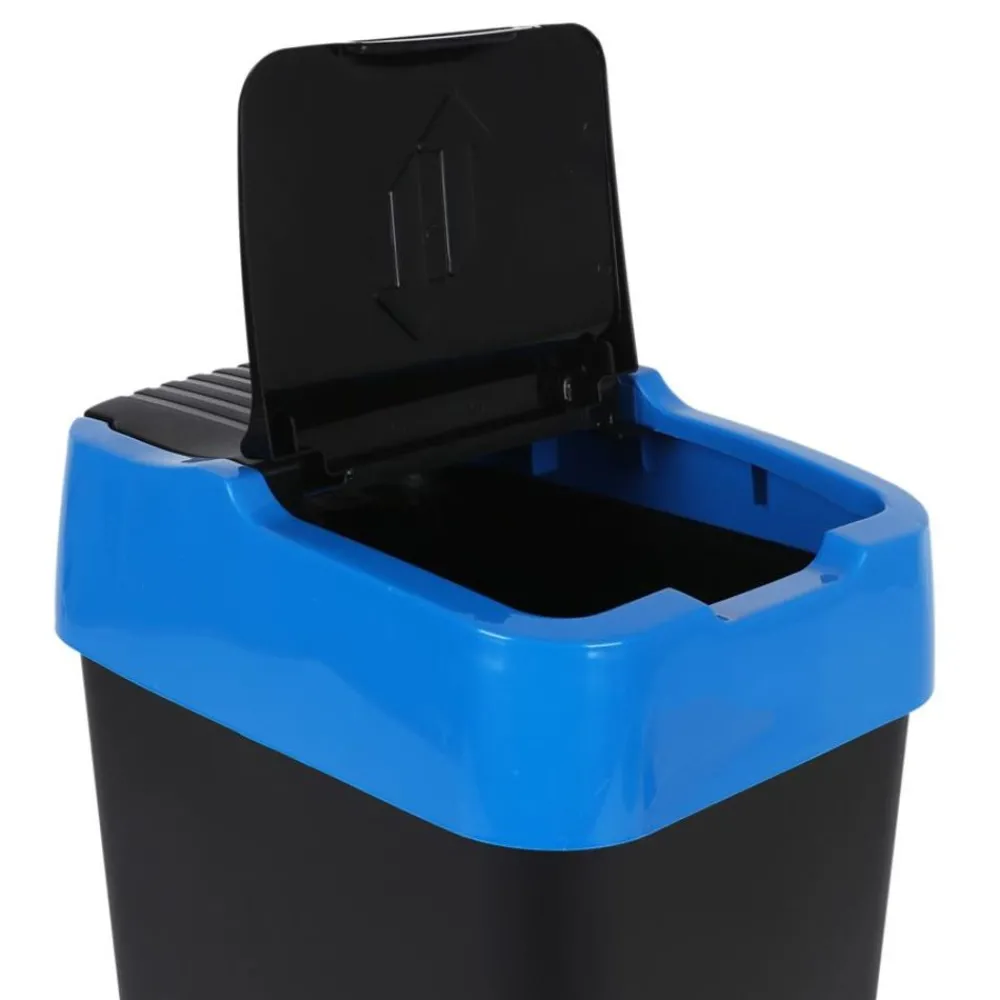 Heidrun Abfallbehälter^Abfalleimer Mit Schwingdeckel 60L Blau