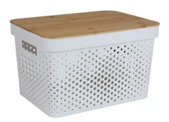 TP Körbe Und Taschen^Aufbewahrungsbox Mit Bambus-Deckel 17L