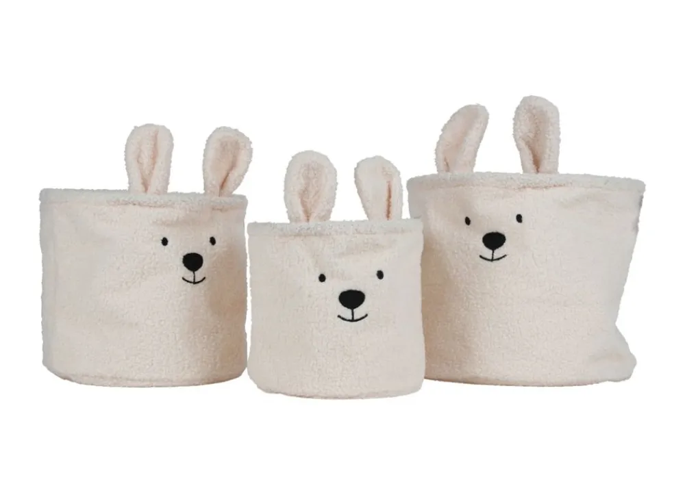 New Home Körbe Und Taschen^AufbewahrungsKörbe Aus Teddystoff 3Er-Set Beige