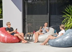 Bestway Gartenstühle^ #75052 Aufblasbarer Sessel Inflate-A-Chair Rot Mit Print
