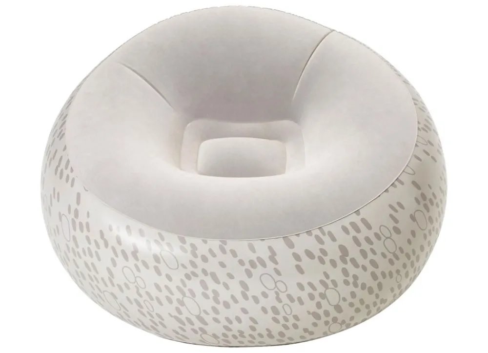 Bestway Gartenstühle^ #75052 Aufblasbarer Sessel Inflate-A-Chair Grau Mit Print