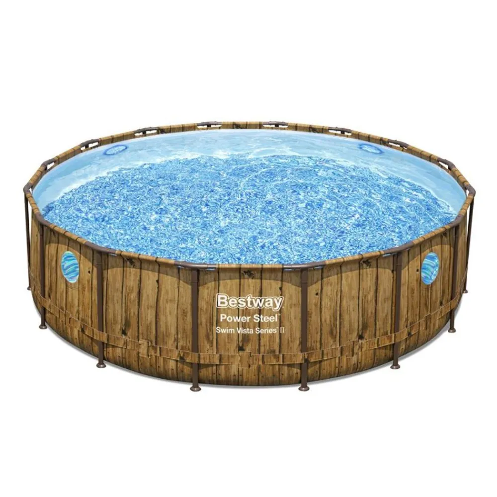 Bestway Pools^ #56725 Power Steel Swim Vista Series Ii Pool Komplett-Set 488X122Cm