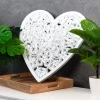 New Home Sonstige Innendeko^Boho-Wanddeko Herz Aus Holz 44X44X2Cm