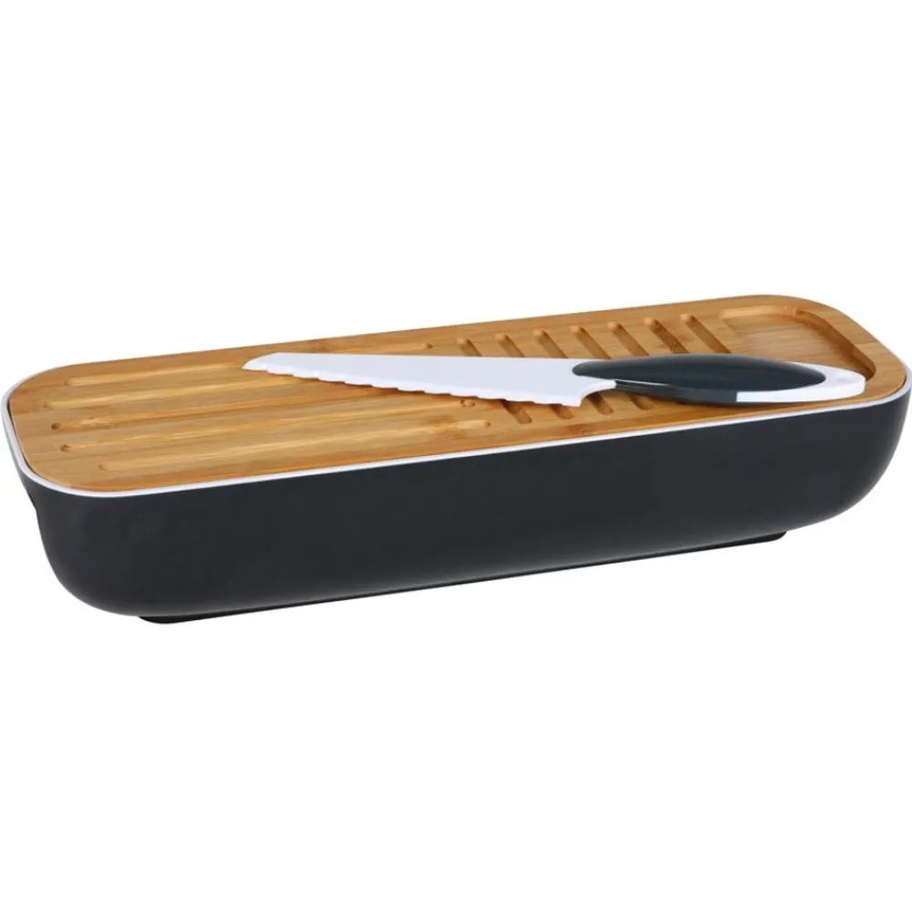 TP Bretter Und Tabletts^Brotkasten-Set Mit Schneidebrett & Brotmesser