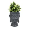 TP Gartenfiguren^Buddha Pflanztopf Aus Magnesia Klein 17,5X17,5X21Cm
