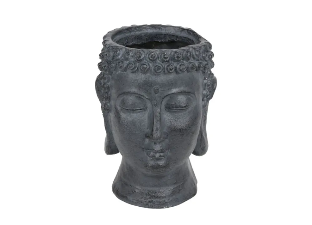 TP Gartenfiguren^Buddha Pflanztopf Aus Magnesia Klein 17,5X17,5X21Cm