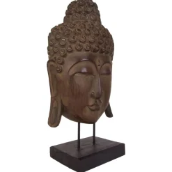 TP Gartenfiguren^Buddha-Maske Aus Albesia-Holz 65Cm