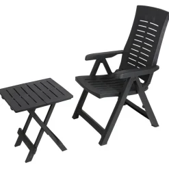 Ipae Progarden Gartentische^Camping-Klapptisch Adige Anthrazit