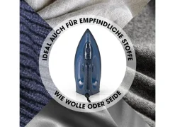 CLEANmaxx Haushaltsgeräte^ Dampfbugeleisen Mit Keramiksohle 2200W Blau/Dunkelblau