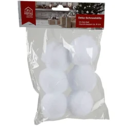 New Home Christmas Weihnachtsbaumanhänger^Deko-Anhanger Schneeballe 6Er-Set