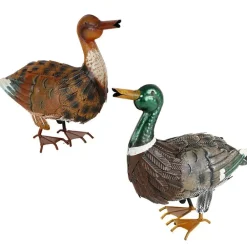 TP Gartenfiguren^Deko-Ente Aus Metall 33X13X28Cm
