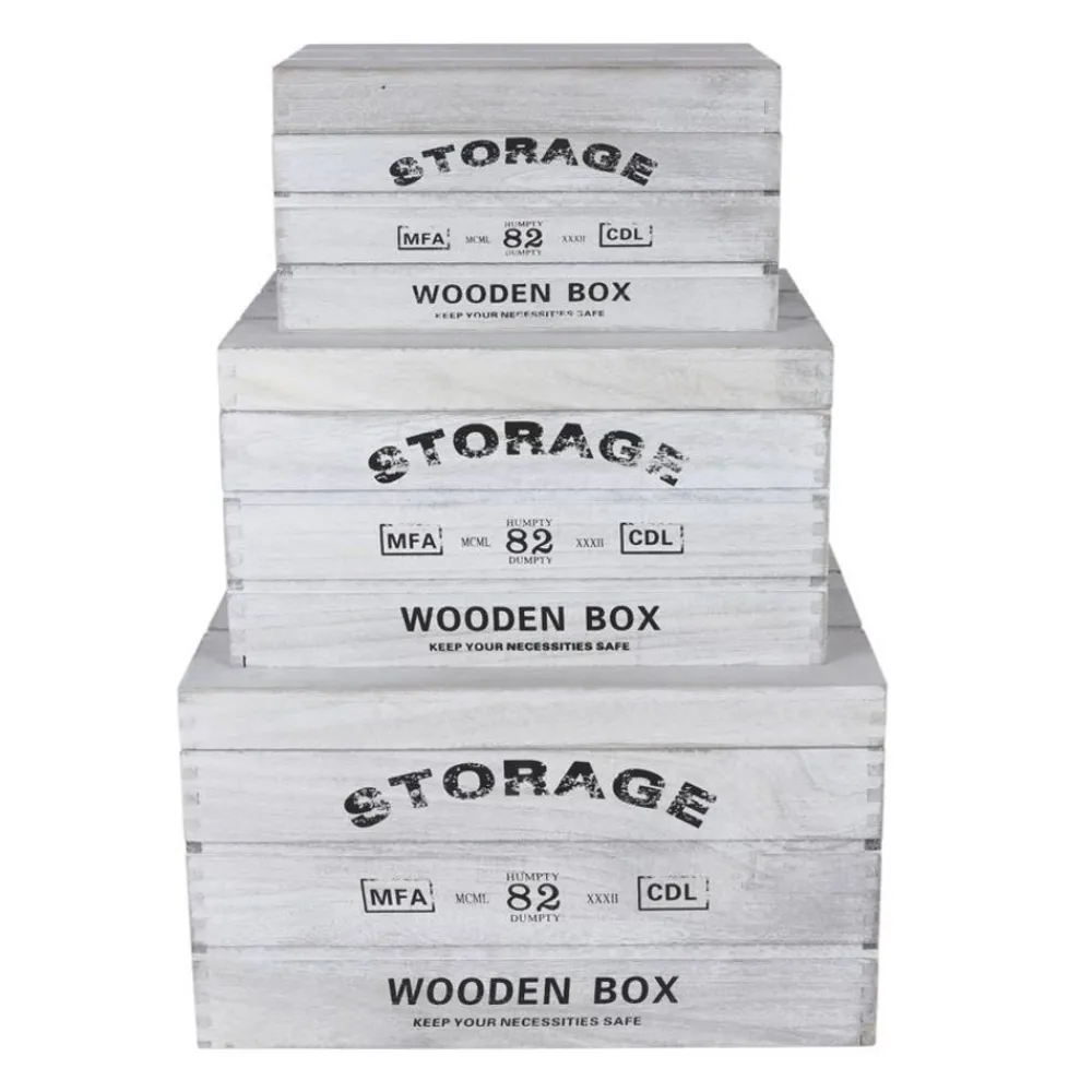 TP Dekokisten Und Truhen^Deko-Holzkisten Storage 3Er-Set