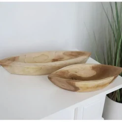 TP Vasen Und Schalen^Deko-Holzschale Kano Aus Teak 38,5X13X5,5Cm
