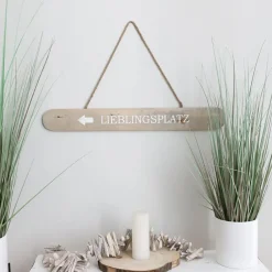TP Sonstige Innendeko^Deko-Holzschild Lieblingsplatz 78Cm
