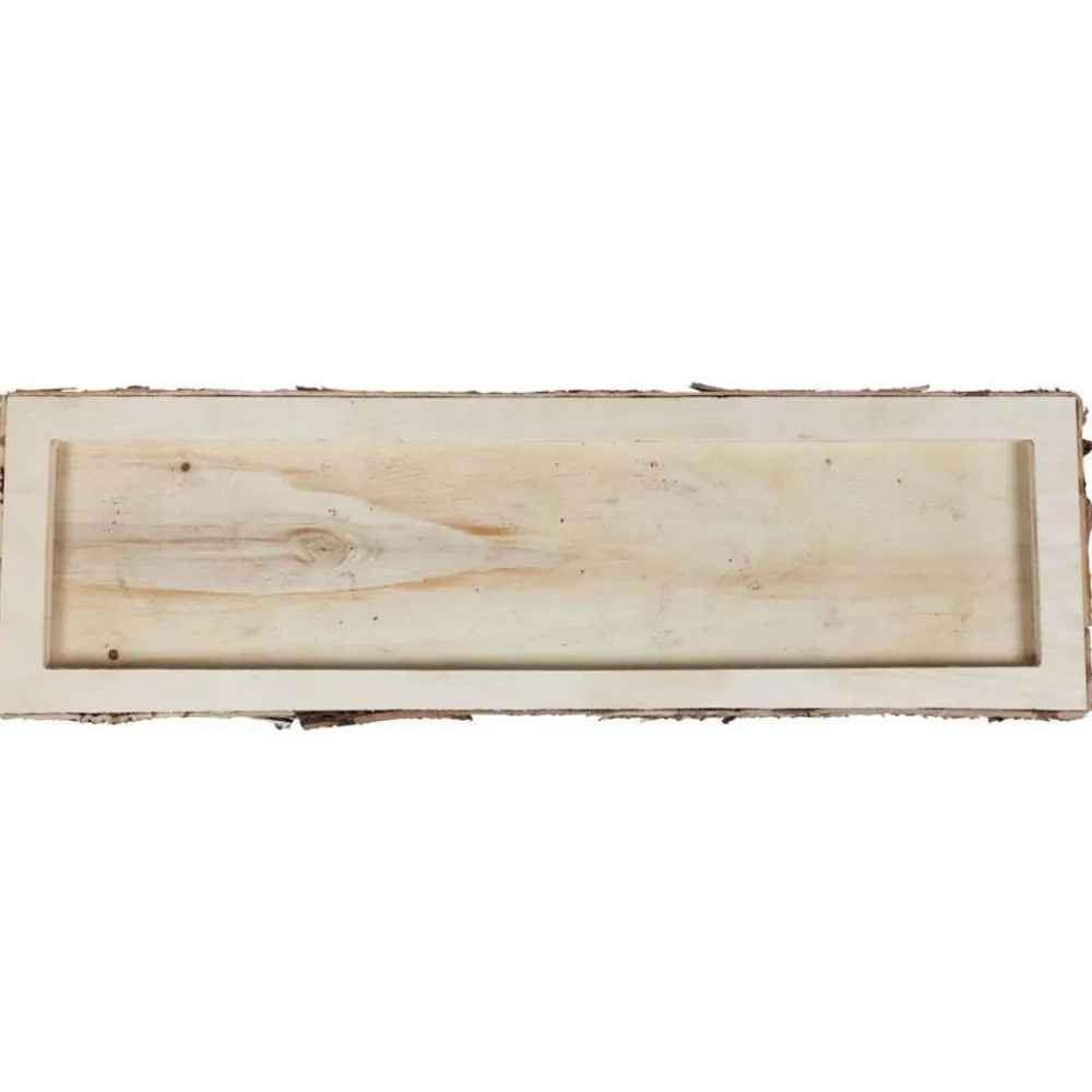 TP Sonstige Innendeko^Deko-Holztablett Rechteck 50X15X2,5Cm