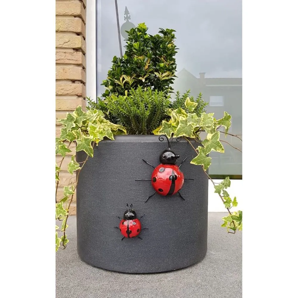 TP Gartenfiguren^Deko-Marienkafer Aus Metall Klein 10X8X4,5Cm