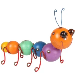 TP Gartenfiguren^Deko-Raupe Aus Metall Bunt 35X18X21Cm