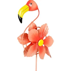 TP Gartenstecker^Dekostecker Mit Windspiel Flamingo/Kolibri 90Cm