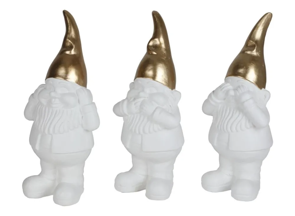 TP Gartenfiguren^Deko-Zwerg Mit Goldener Mutze 40Cm