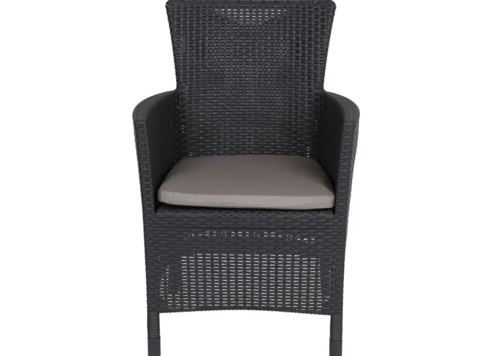 Allibert by Keter Gartenstühle^Dining Chair Iowa Graphit Mit Sitzkissen