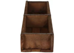 CEPEWA Home Aufbewahrungsboxen^Doppel-Holzkiste In Ziegelform Used-Look 58X8,5X14Cm