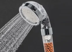 EASYmaxx Badutensilien^Duschkopf Spa Mit Mineralperlen Und 3 Wasserstrahl-Modi