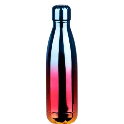 TP Geschirr Und Getränkebehälter^Edelstahl Isolierflasche Mit Farbverlauf Gold/Pink/Blau Glanzend 500Ml