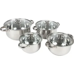 TP Töpfe Und Pfannen^Edelstahl-Kochtopf-Set 12-Teilig