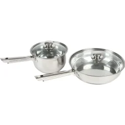TP Töpfe Und Pfannen^Edelstahl-Kochtopf-Set 12-Teilig