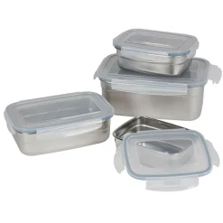 TP Vorratsdosen^Edelstahl-Lunchbox Mit Klickverschlussdeckel 350Ml