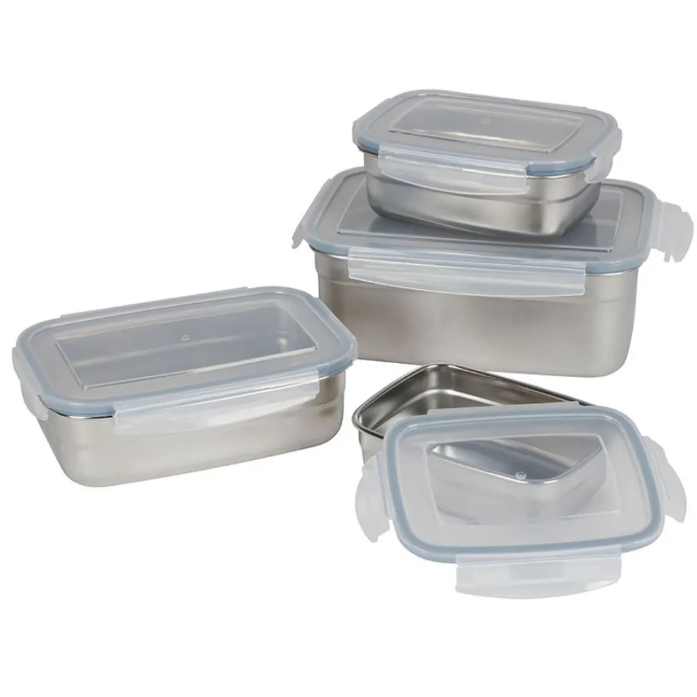 TP Vorratsdosen^Edelstahl-Lunchbox Mit Klickverschlussdeckel 350Ml