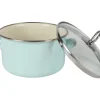 Krüger Töpfe Und Pfannen^Emaille-Fleischtopf Mit Glasdeckel 16Cm Mint