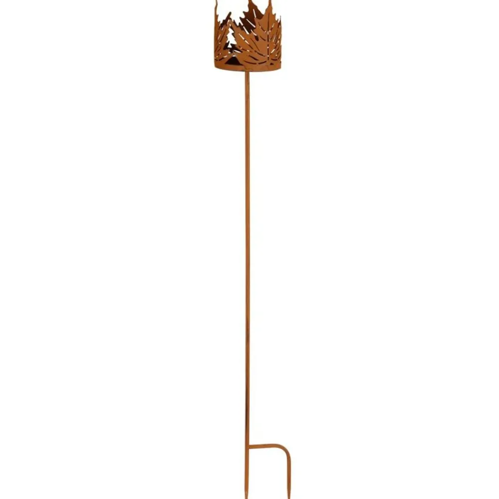 TP Gartenstecker^Gartenstecker Kerzenhalter "Blatterkrone" 12X102Cm Rostbraun
