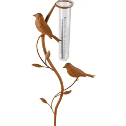 TP Gartenstecker^Gartenstecker Regenmesser Vogel 100Cm Rostbraun