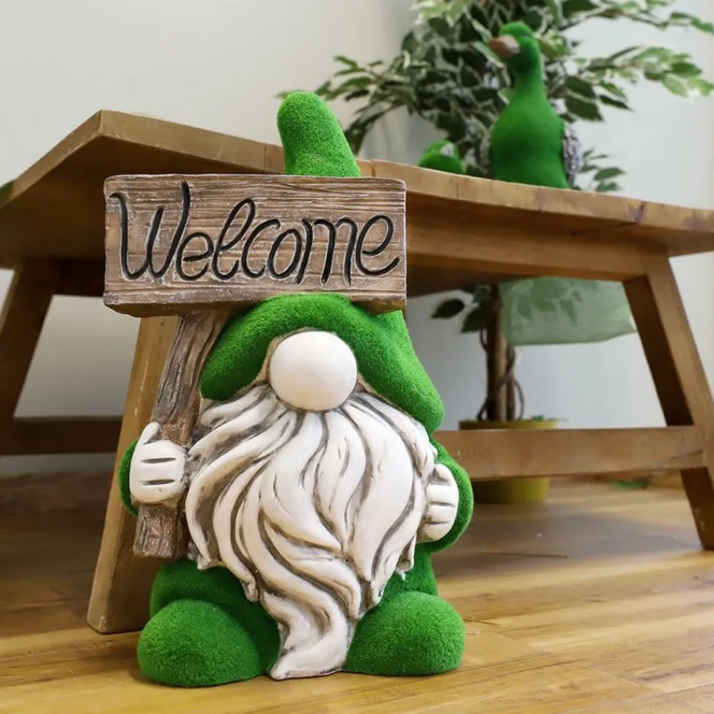 TP Gartenfiguren^Gartenzwerg Welcome Mit Gras-Optik 40Cm