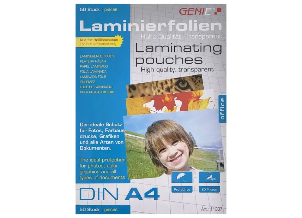 Genie Büro Und Schreibutensilien^ Laminierfolien Din A4 50Er-Pack