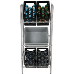 Pseudohersteller Haushaltshelfer^Getrankekasten-Stander 50X116X30Cm Grau