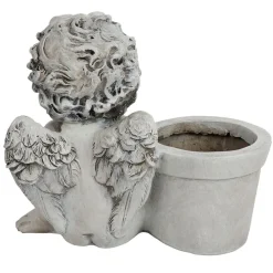 TP Gartenfiguren^Grab-Engel Mit Pflanztopf 20X18X12Cm