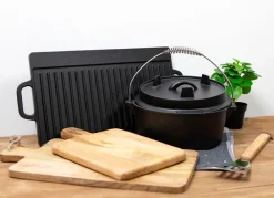 T. Philipps BBQ Grill Und Barbecue^Grillplatte Aus Gusseisen 42X23X1,5Cm