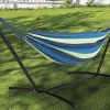 Sunny Moments Garten- Und Sonnenliegen^Hangematte Mit Gestell 270X108X100Cm Blau Gestreift