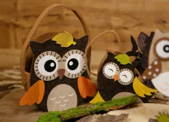 New Home Autumn Körbe Und Taschen^Herbstdeko Filztasche Eule 2Er-Set