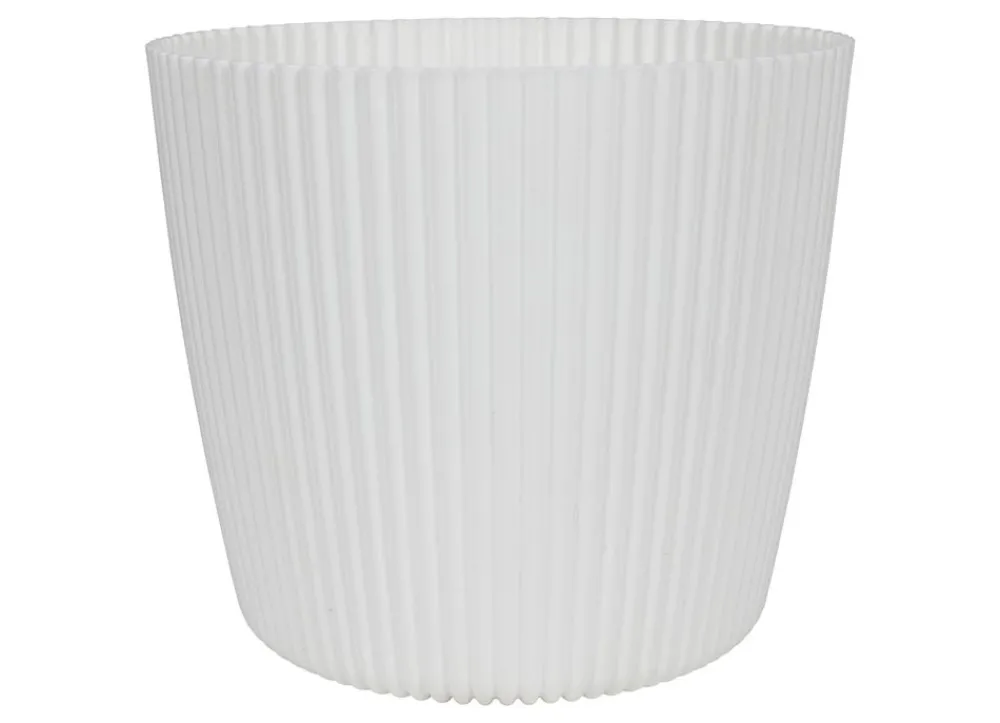 Prosperplast Pflanzkübel^Indoor-Ubertopf Milly Rillendesign 29Cm Weis