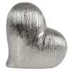 New Home Sonstige Innendeko^Keramik Deko-Herz 15X7X16Cm Silber