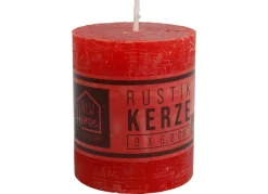 New Home Candlelight Stumpenkerzen^Kerze Rustikal 68X80Mm Rot