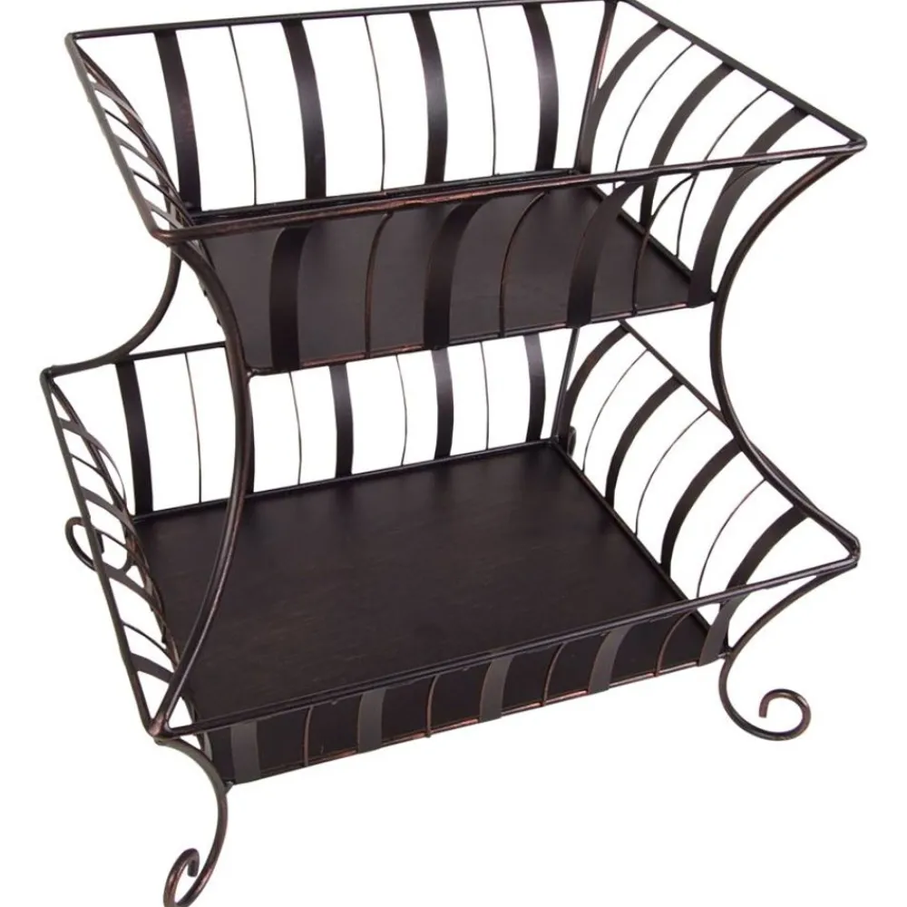 TP Körbe Und Taschen^Korb-Etagere Aus Metall 2-Stockig