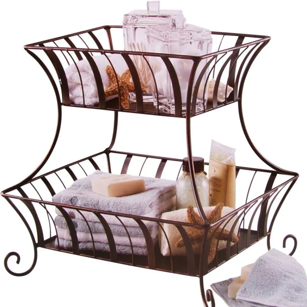 TP Körbe Und Taschen^Korb-Etagere Aus Metall 2-Stockig