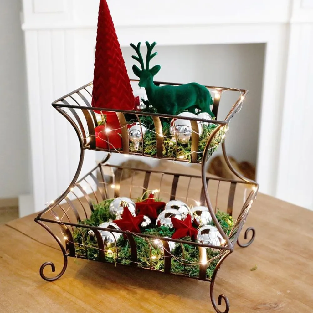 TP Körbe Und Taschen^Korb-Etagere Aus Metall 2-Stockig