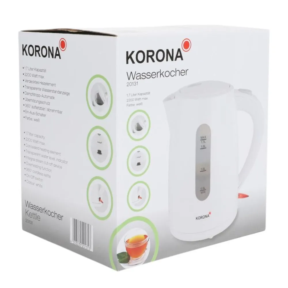 Korona Küchengeräte^ Wasserkocher 1,7L Weis