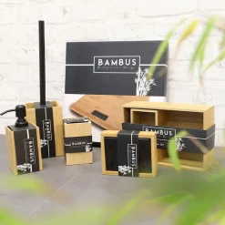 TP Badutensilien^Kosmetik-Kastchen Aus Bambusholz 2-Teilig