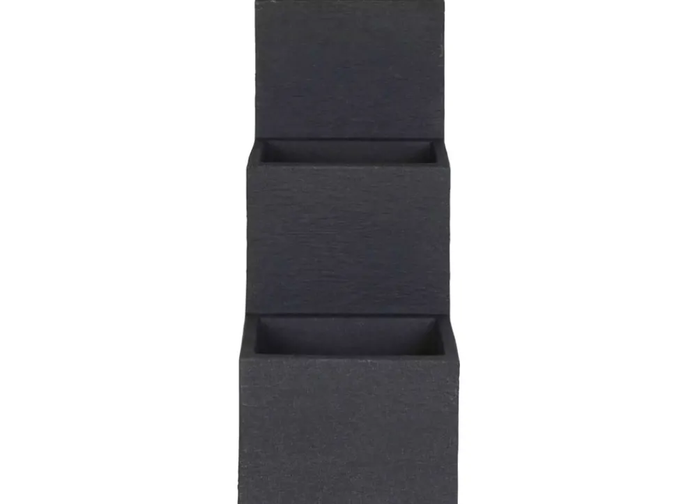 Jelenia Plast Pflanzkübel^Kubus Treppentopf 59X27Cm Anthrazit